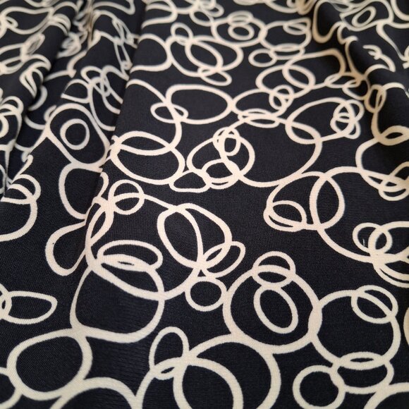 Vintage Liz Claiborne Fit & Flare Empire Midi Dress Size 14 V Collar 3/4 Sleeves - Picture 10 of 16